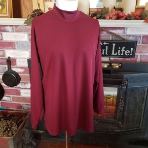 PGA TOUR GOLF PERFORMANCE BURGUNDY MOCK NECK XL